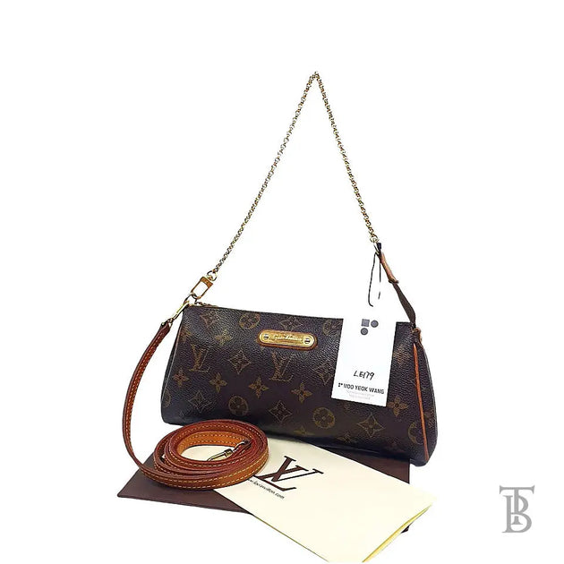 Authentic Louis Vuitton Eva Clutch Monogram M95567 With One-ring Genuine Repair LE179 - The Baggerie