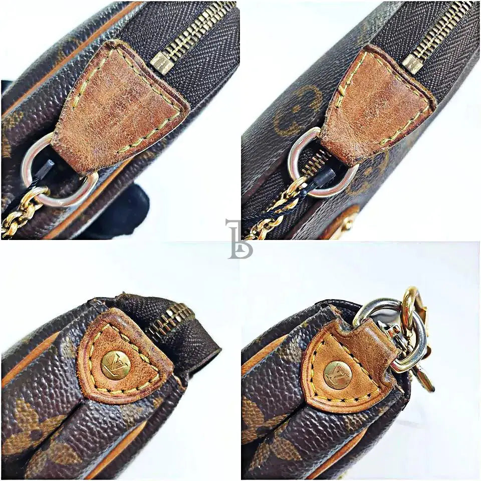 Authentic Louis Vuitton Eva Clutch Monogram M95567 With One-ring Genuine Repair LE179 - The Baggerie