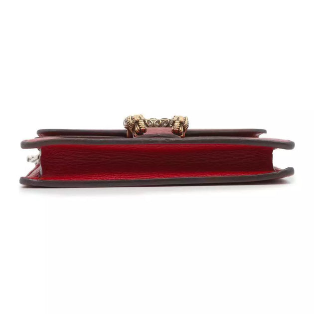 GUCCI Dionysus Chain Shoulder Leather Bag in Red Color (Pre-Owned) - The Baggerie