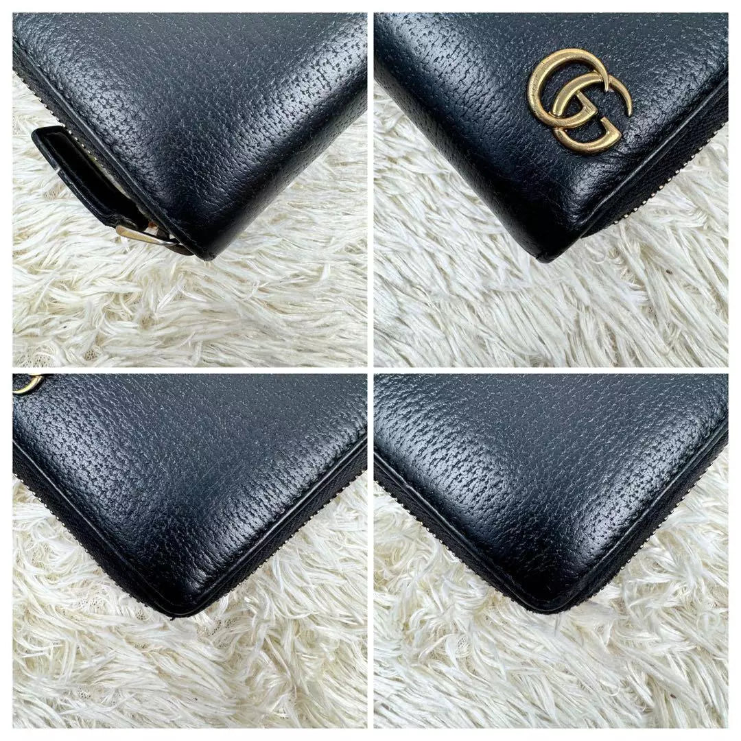 Gucci Long Wallet GC Marmont Leather Black Authentic - Model I060545 - The Baggerie